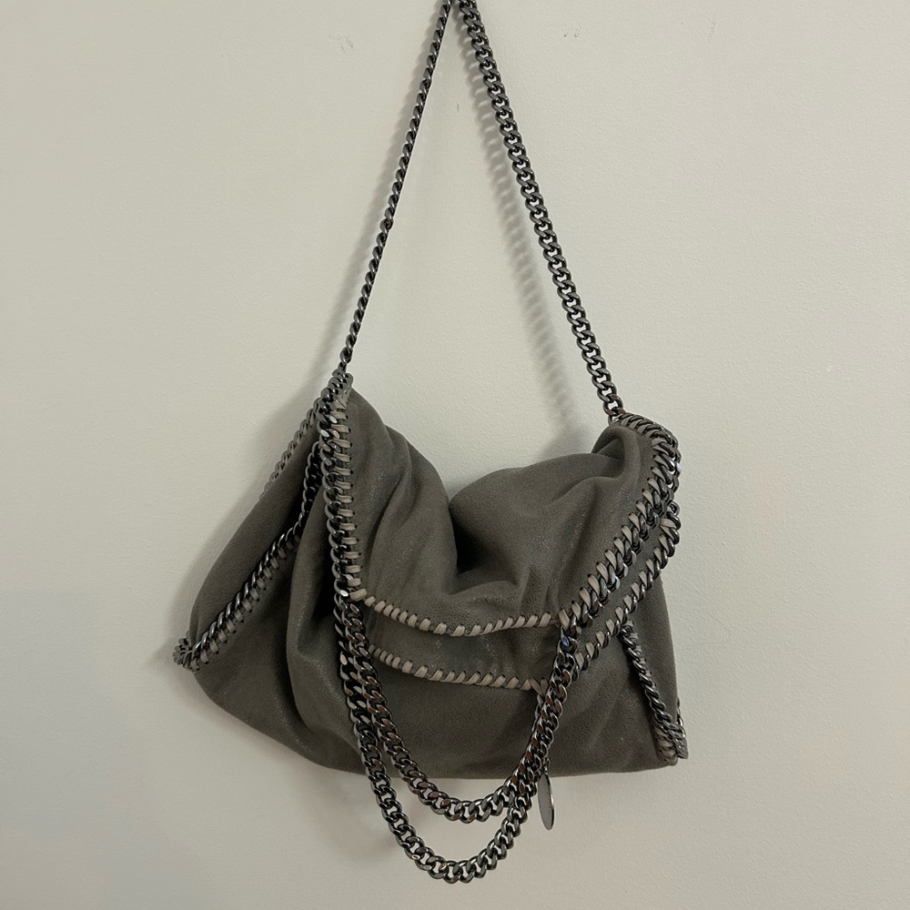Stella McCartny Falabella Chain Gray Shoulder Bag